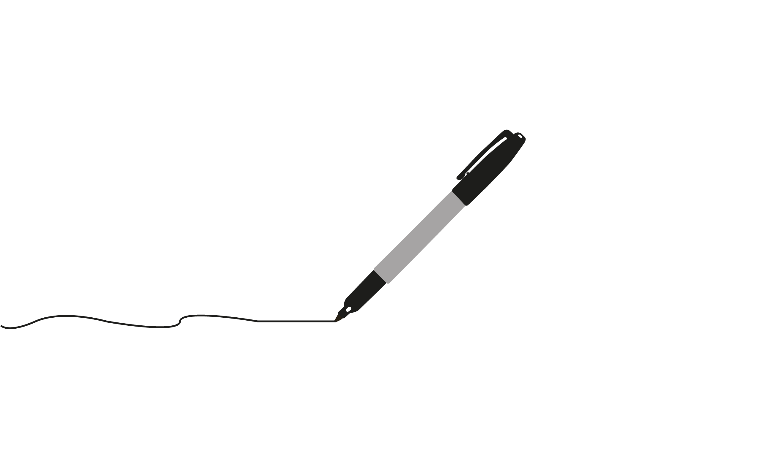 Линия ручкой